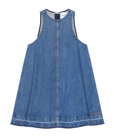 Givenchy Mini Robe En Denim Bleu Moyen In Blue