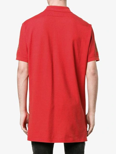 Shop Givenchy Dollar Print Polo Shirt In Red