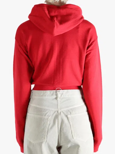 Auralee Zip-up Cropped Jacket In Red