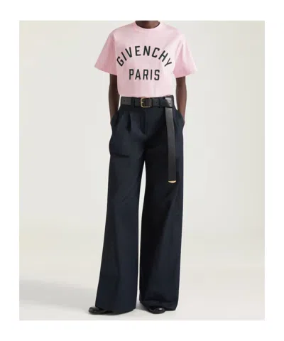 Givenchy Logo Applique Cotton T-shirt In Pink