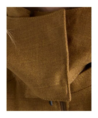 Prada Mélange Hopsack Wool Jacket In Brown