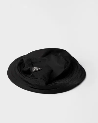 Prada Re-nylon Bucket Hat In Black