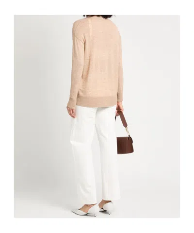 Maxco. Button Front Cardigan In Nude