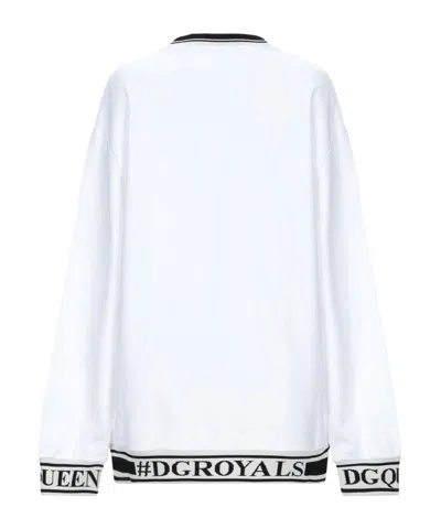 Dolce & Gabbana Solid Color Sweatshirt In White