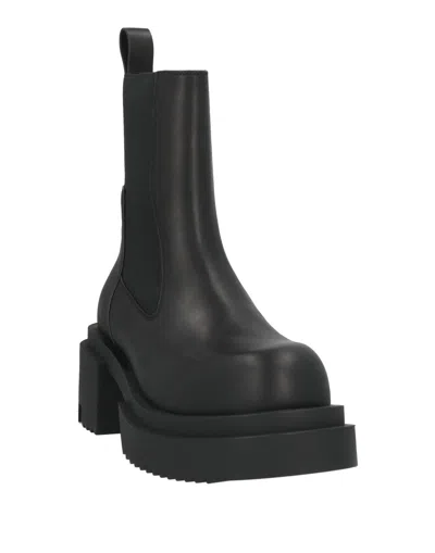 Rick Owens Classic Platform Leather Boots In Black