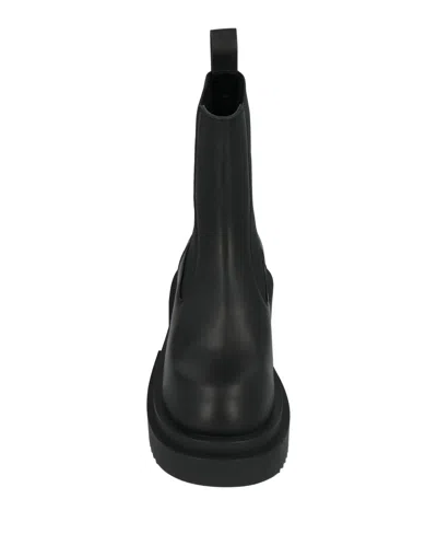 Rick Owens Classic Platform Leather Boots In Black