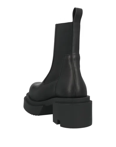 Rick Owens Classic Platform Leather Boots In Black