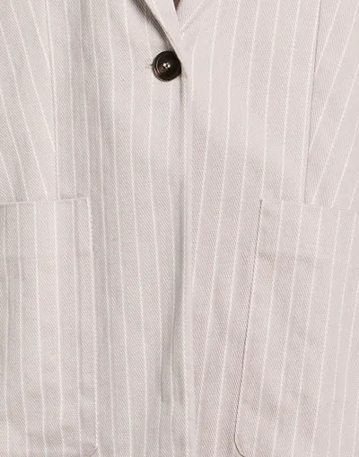 Maxco. Striped Single-breasted Suit In White