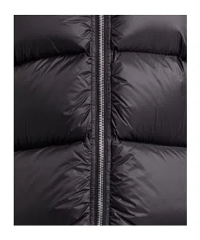 Rick Owens Simple Long Down Jacket In Black