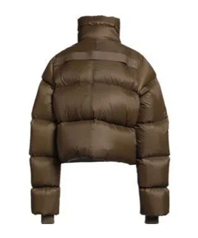 Rick Owens Thick Padded Down Jacket In Brown