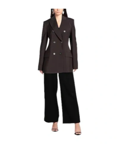 Sportmax Double-breasted Blazer In Black