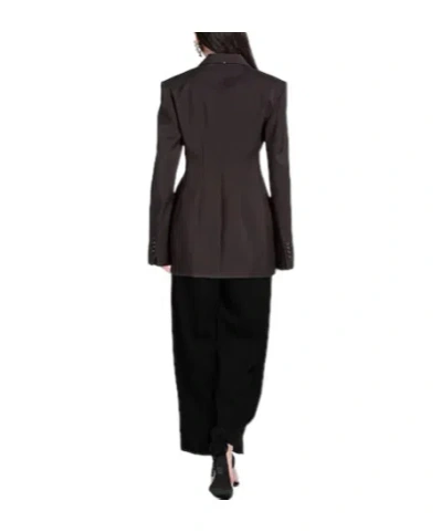 Sportmax Double-breasted Blazer In Black