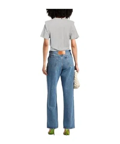 Isabel Marant Solid Crew Neck Short Sleeve T-shirt In Gray