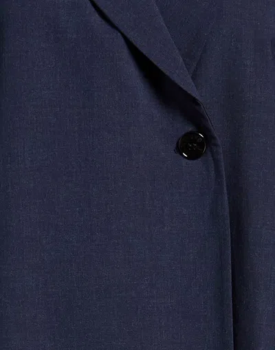 Ganni Minimalist Single-breasted Blazer In Blue