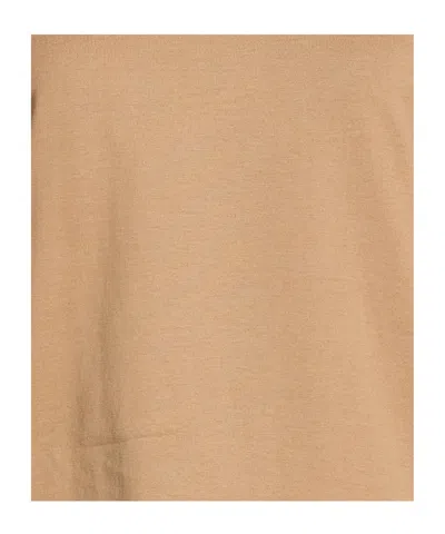 Max Mara Solid Color Short-sleeve T-shirt In Brown