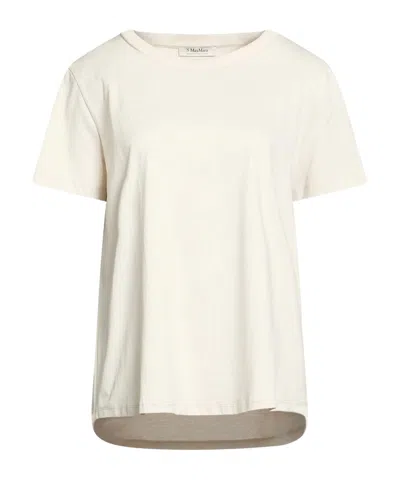 Max Mara Solid Color Crew Neck T-shirt In White