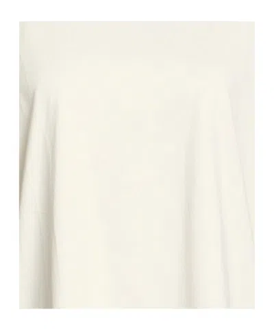 Max Mara Solid Color Crew Neck T-shirt In White