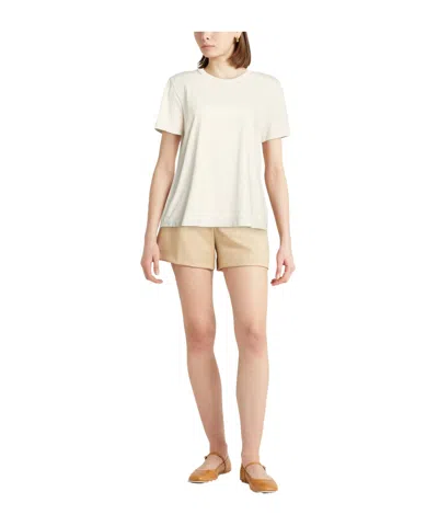 Max Mara Solid Color Crew Neck T-shirt In White