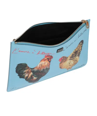Dolce & Gabbana Solid Leather Clutch In No