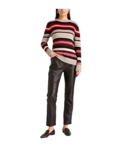 Weekend Max Mara Ilde Stripe Virgin Wool Crewneck Sweater In Multi