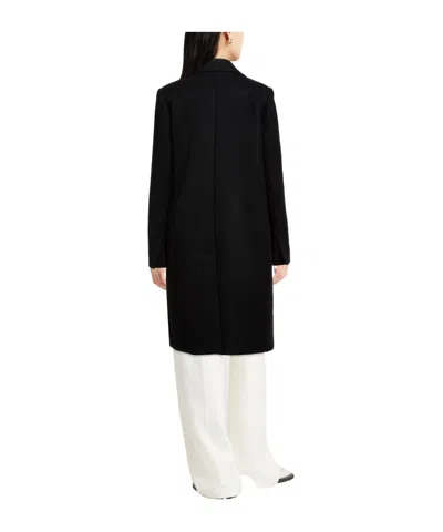 Sportmax Solid Color Coats In Black