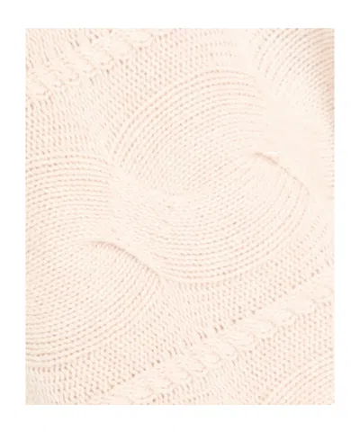 Max Mara Solid Turtleneck Sweater In Rice Apricot Color