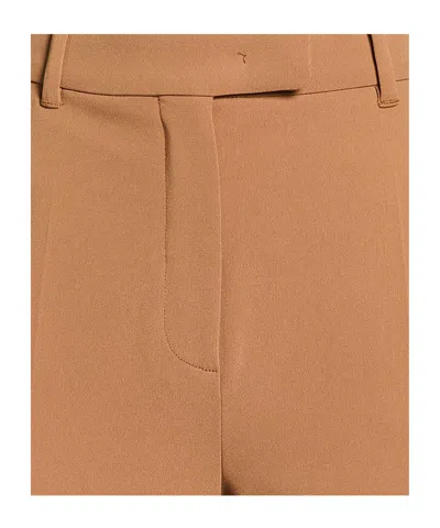Max Mara Minimal Cuffed Pants In Camel