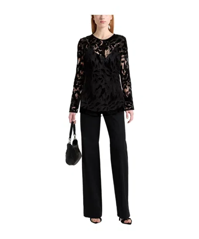 Max Mara Solid Color Tops In Black