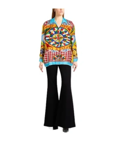 Dolce & Gabbana Patterned Shirts In Green