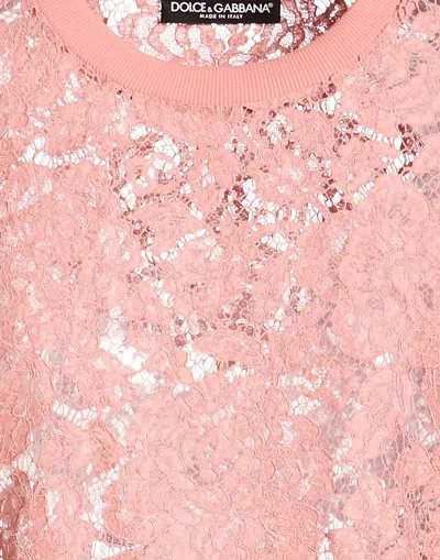 Dolce & Gabbana Solid Color Tops In Pink