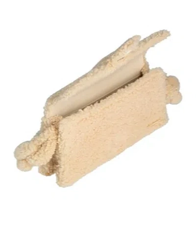 Jacquemus Medium-sized Wool Flap Bag In Beige