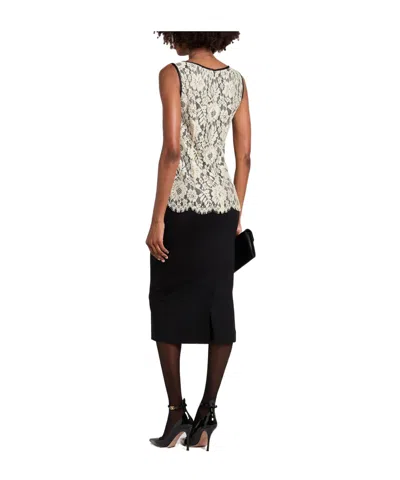 Dolce & Gabbana Solid Color Tops In Off White