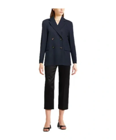 Max Mara Double-breasted Blazer In Blue