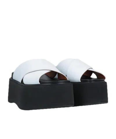 Marni Solid Color Sandals In White
