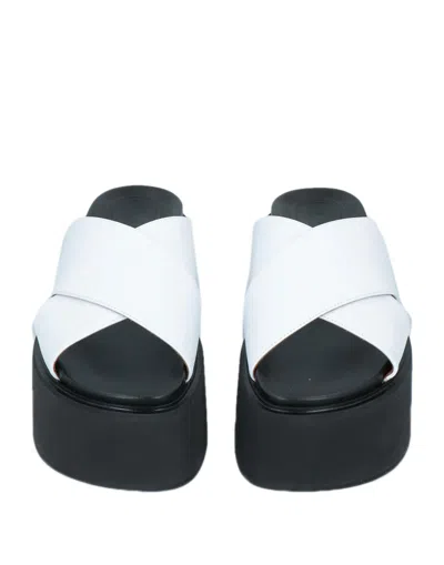 Marni Solid Color Sandals In White