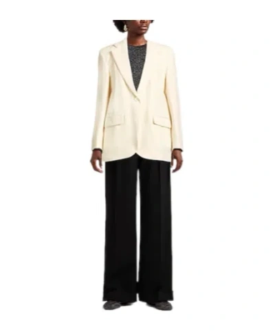Weekend Max Mara Single-breasted Blazer In White