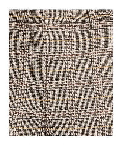 Weekend Max Mara Plaid Flared Pants In Blue