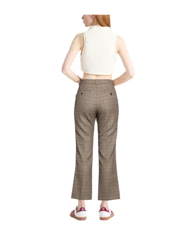 Weekend Max Mara Plaid Flared Pants In Blue