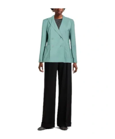 Weekend Max Mara Double-breasted Blazer In Green