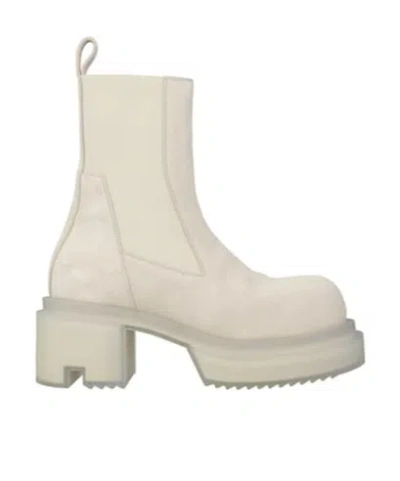 Rick Owens Minimalist Solid Knit Sweater In White