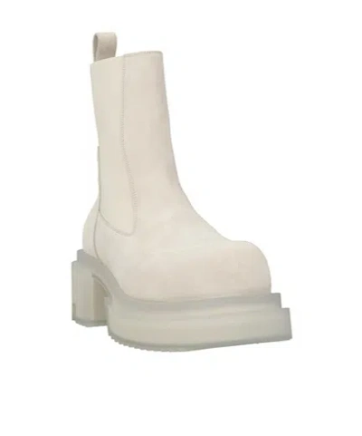 Rick Owens Minimalist Solid Knit Sweater In White