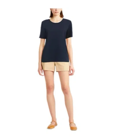 Max Mara Minimalist Solid Short-sleeve T-shirt In Blue