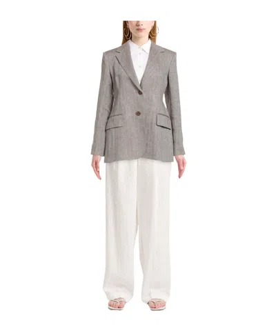 Max Mara Single Breasted Blazer In Brown
