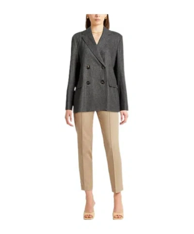 Max Mara Single-breasted Blazer In Grey