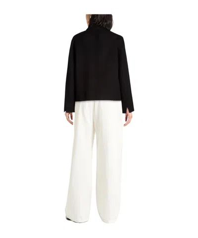 Max Mara Solid Color Coats In Black