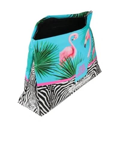 Dolce & Gabbana Zebra Pattern Clutch In Blue