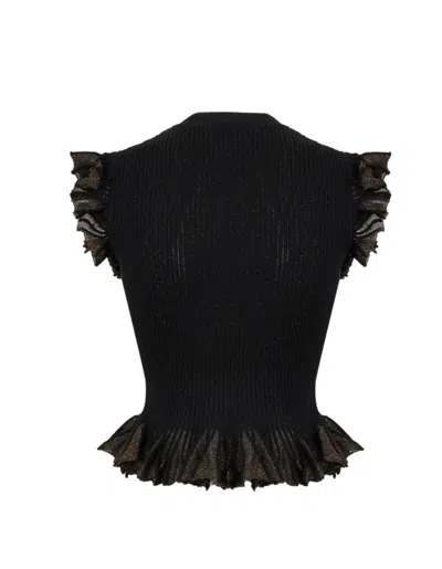 Ulla Johnson Leila Ruffled Top In Black