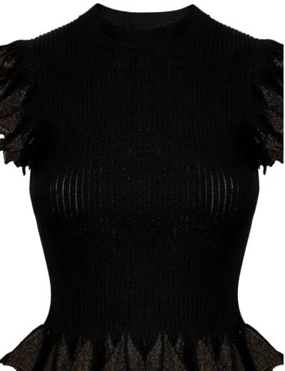 Ulla Johnson Leila Ruffled Top In Black