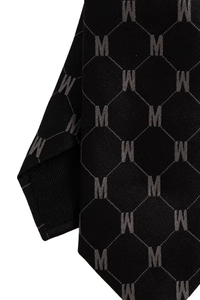 Moschino Monogram Silk Tie
