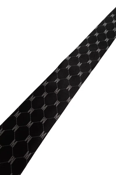 Moschino Monogram Silk Tie